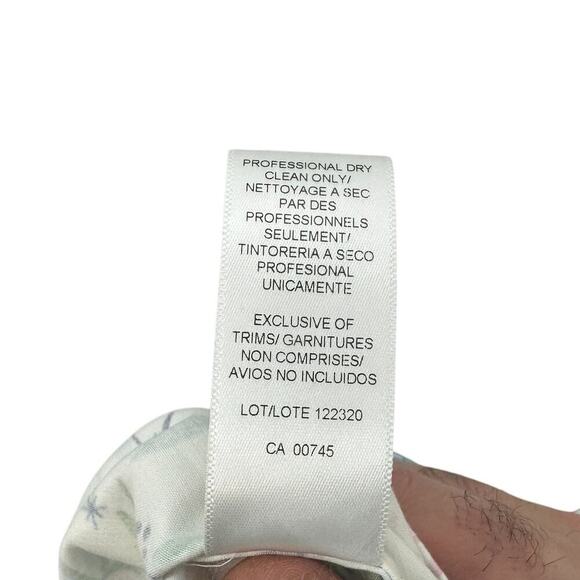 Amur Reagan One Shoulder Blouse Top White Floral Print Long Sleeve Size Small - Picture 13 of 13